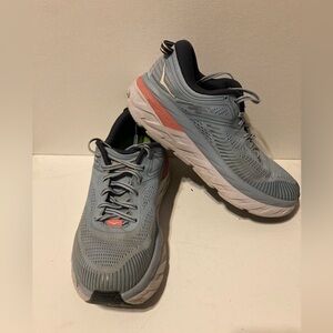 Hoka One One Bondi 7 Blue Women’s Size 9.5 Shoes Athletic Running Walking